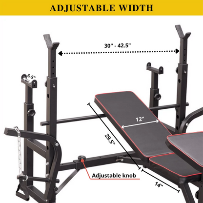Adjustable Workout Bench with Weight Sets