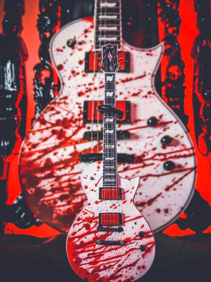 Réplique de mini-guitare Bobby Keller Blood Splatter ESP Eclipse, objet de collection