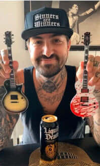 Réplique de mini-guitare Bobby Keller Blood Splatter ESP Eclipse, objet de collection