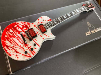 Réplique de mini-guitare Bobby Keller Blood Splatter ESP Eclipse, objet de collection