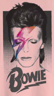 T-shirt David Bowie Ziggy (rose clair)