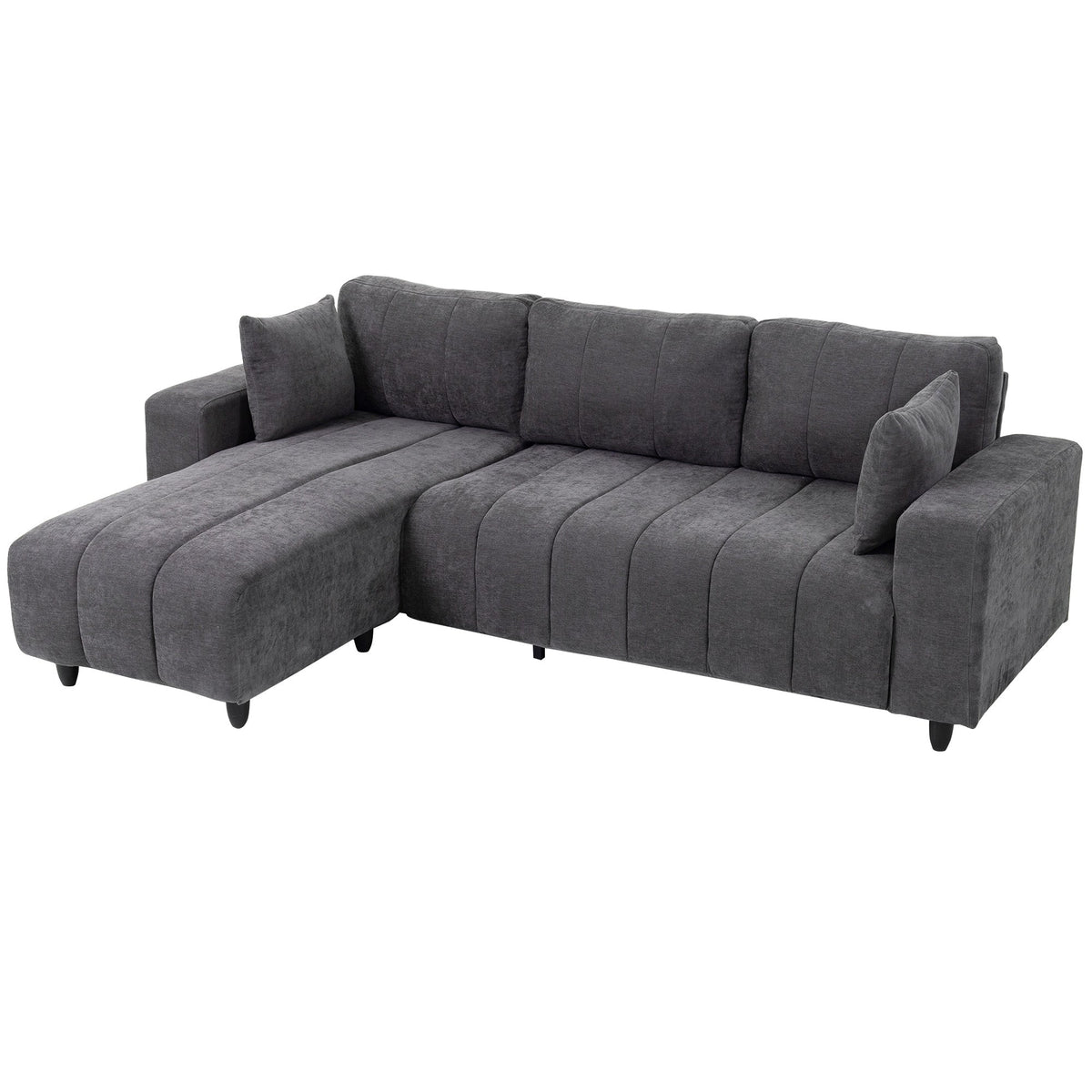 Wilshere Reversible Sectional with Changeable Chaise-Grey
