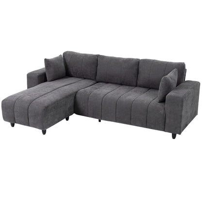 Wilshere Reversible Sectional with Changeable Chaise-Grey