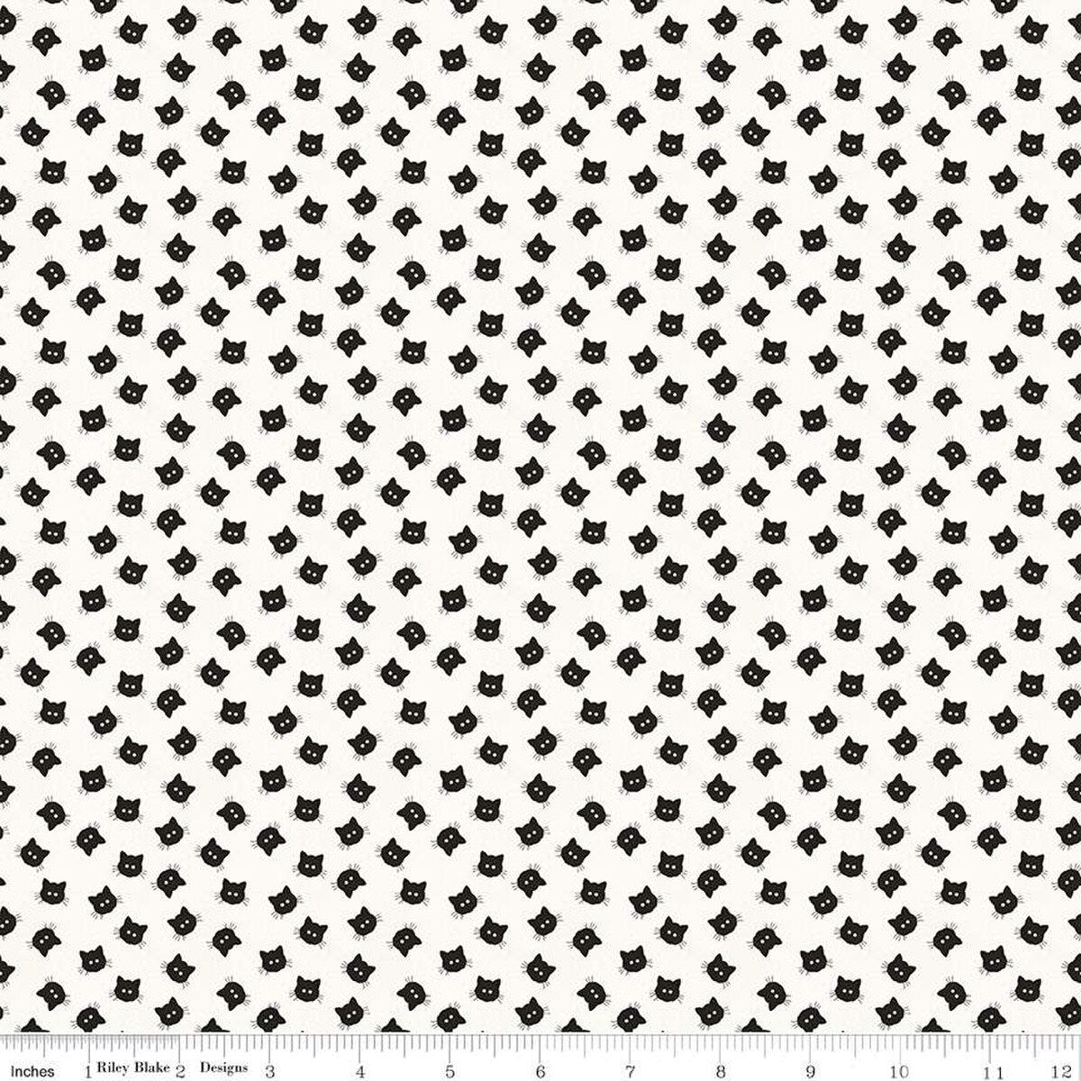 Riley Blake - Costume Maker's Act II - Scardy Cat Buttons White - C16008-WHITE