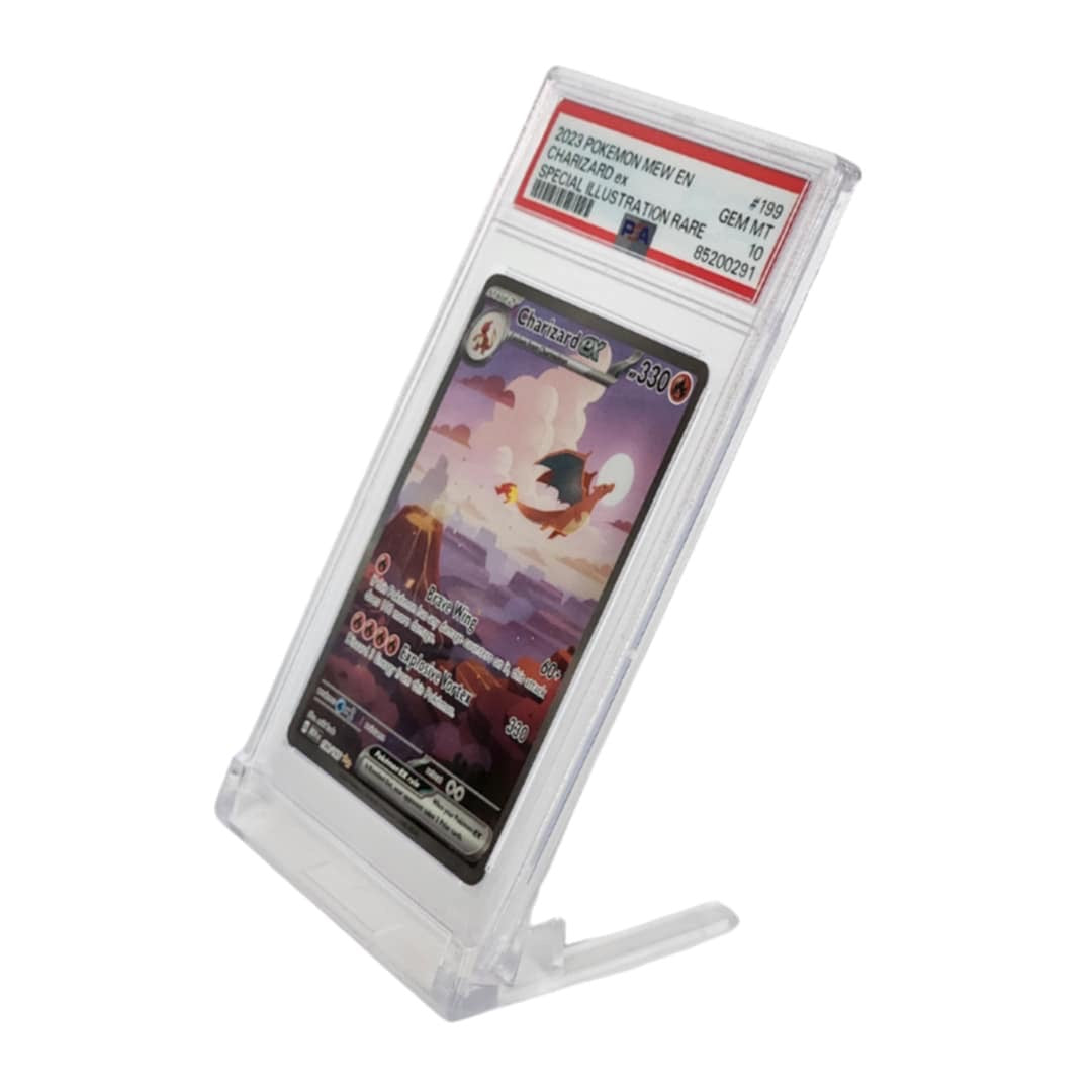 Présentoir transparent pour cartes classées PSA et CGC - Lot de 5 supports transparents pour cartes classées - LOT DE 5