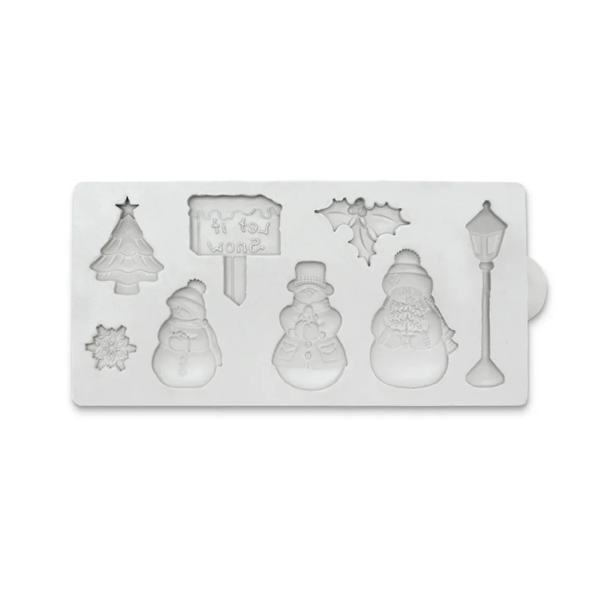 Moule en silicone miniature « Let it Snow »
