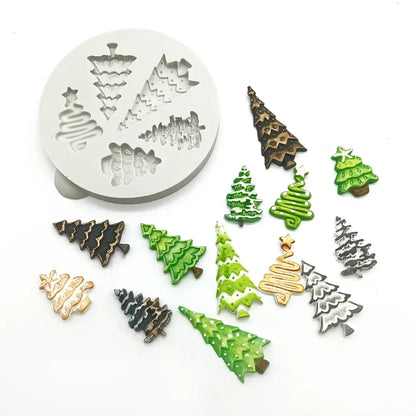 Moule en silicone Sapins de Noël miniatures