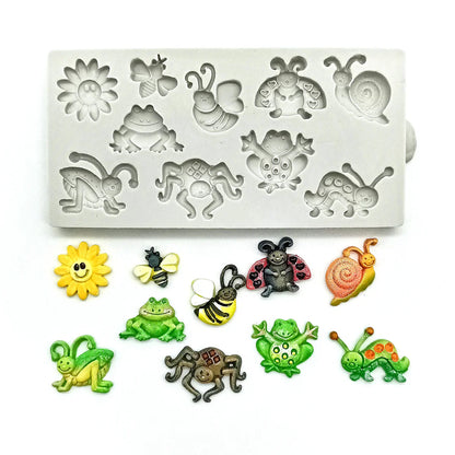 Moule en silicone petits insectes d'été
