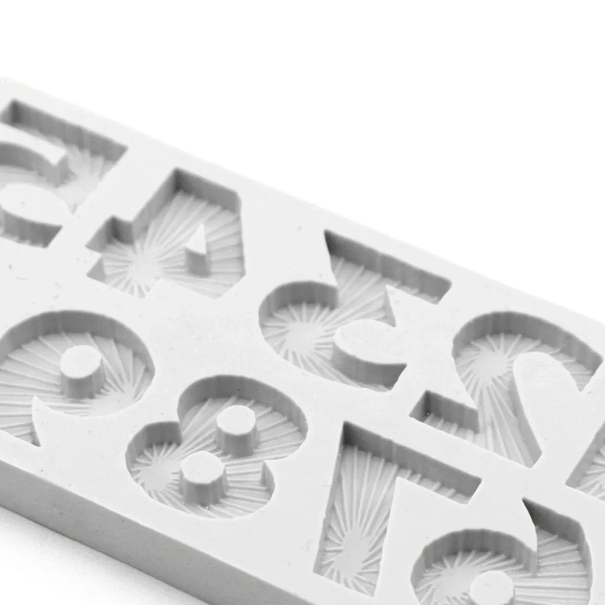 Lot de 2 moules en silicone « Alphabet et Chiffres Starburst »