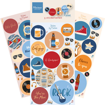 Marianne Design Stickers - Bonjour Beau Gosse ! de Marleen