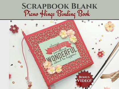 CrafTreat Scrapbook Blanks - Piano Hinge Book - Black Color