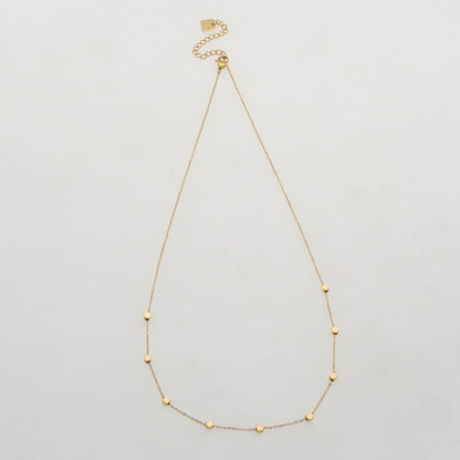 CALLA Square Beads Dainty Gold Chain Necklace