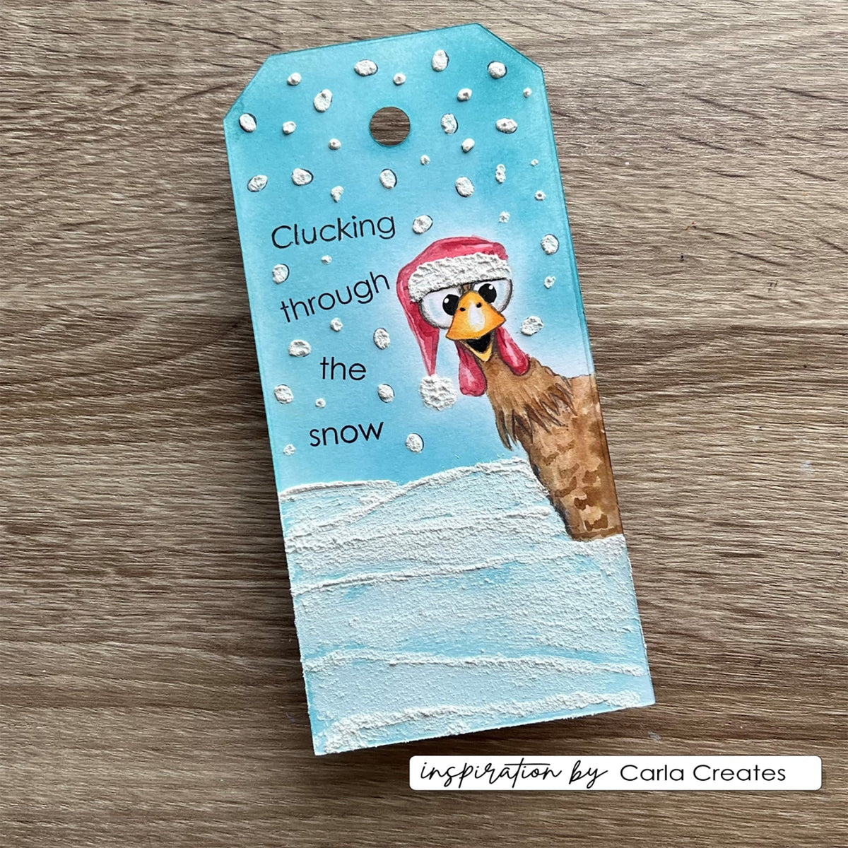 Vaessen Creative • Tampons transparents Poules de Noël 1 12 pièces