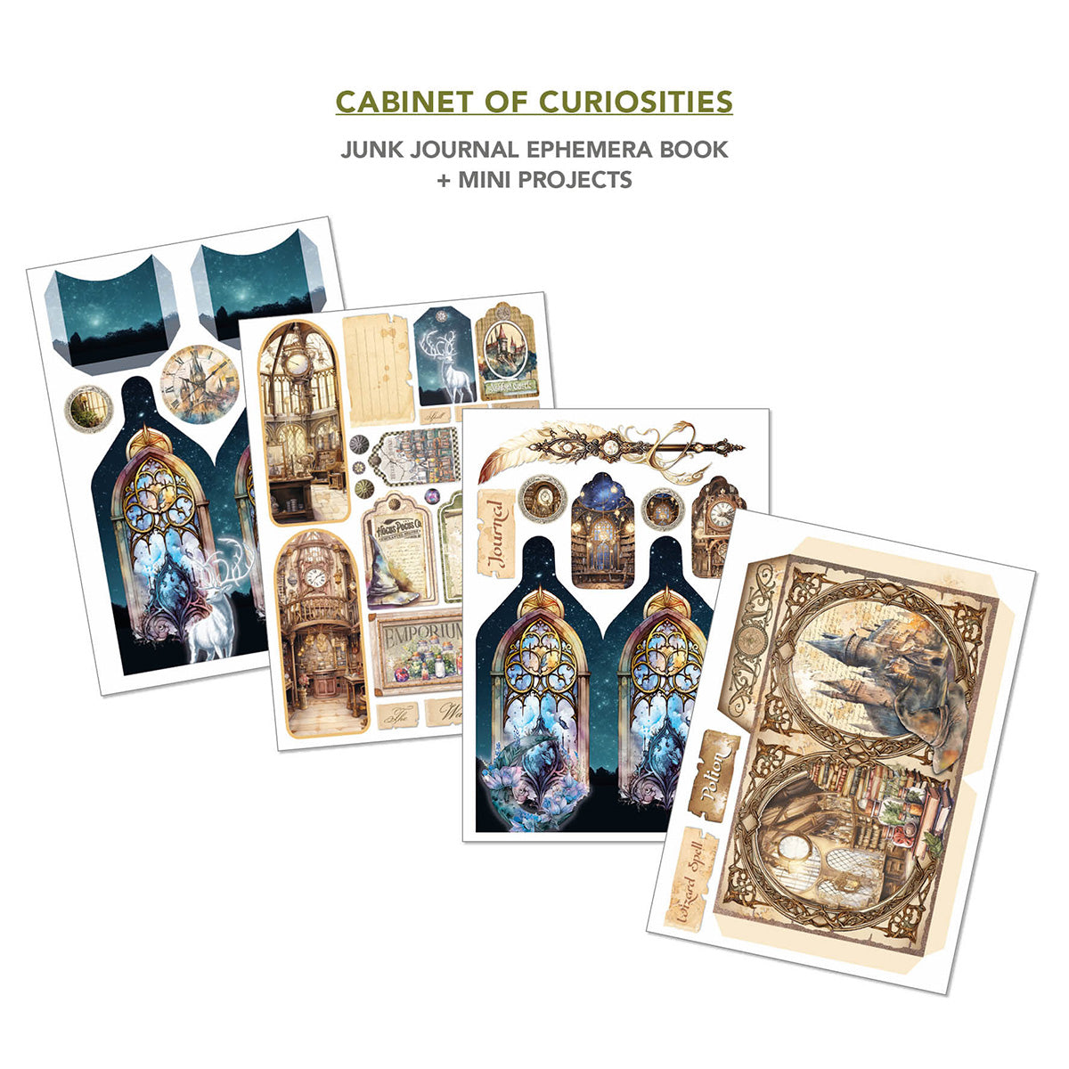 Livre de voyage et éphémères Wizard Academy A4 32 pièces
