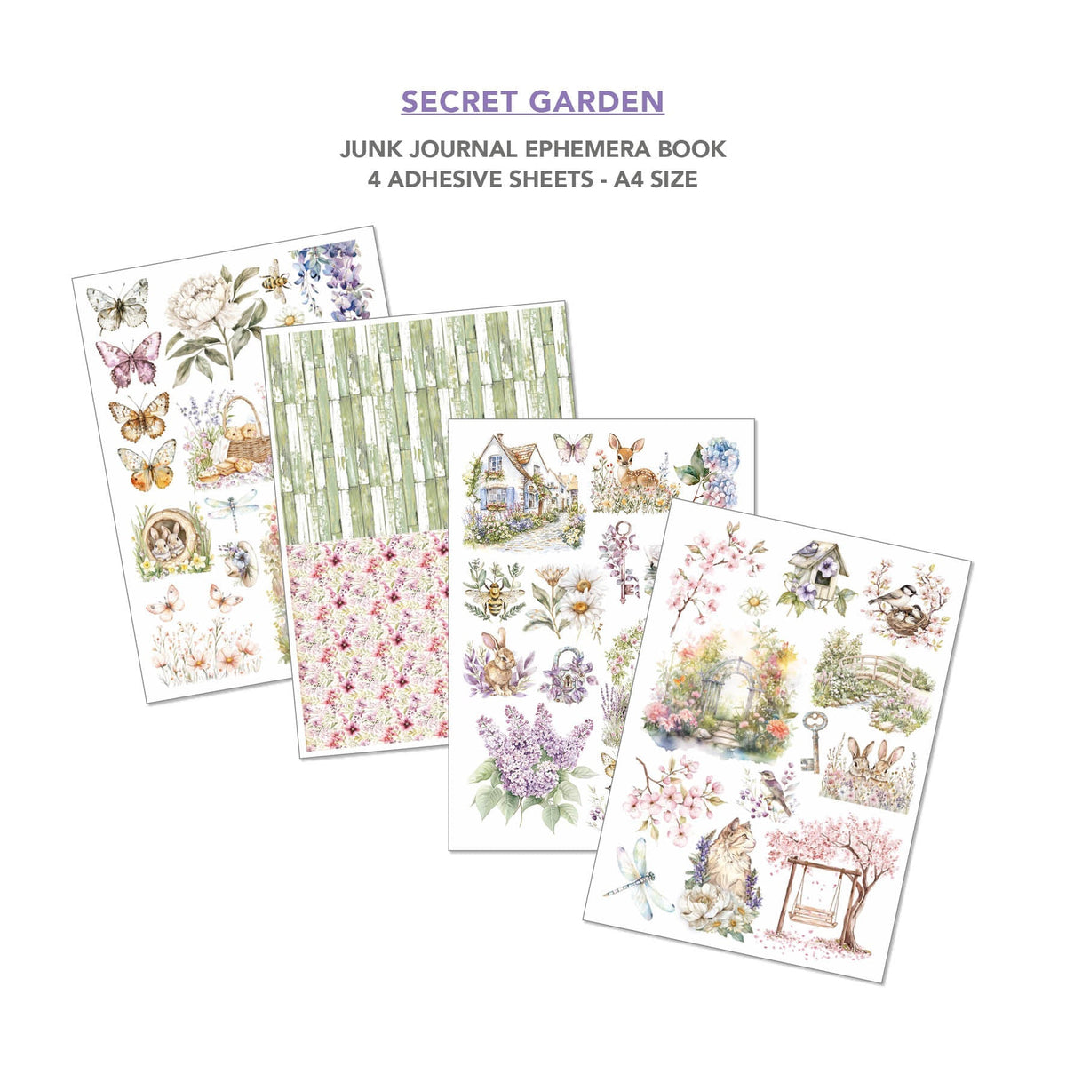 Carnet de voyage et éphéméras Secret Garden A4 32 pièces/paquet