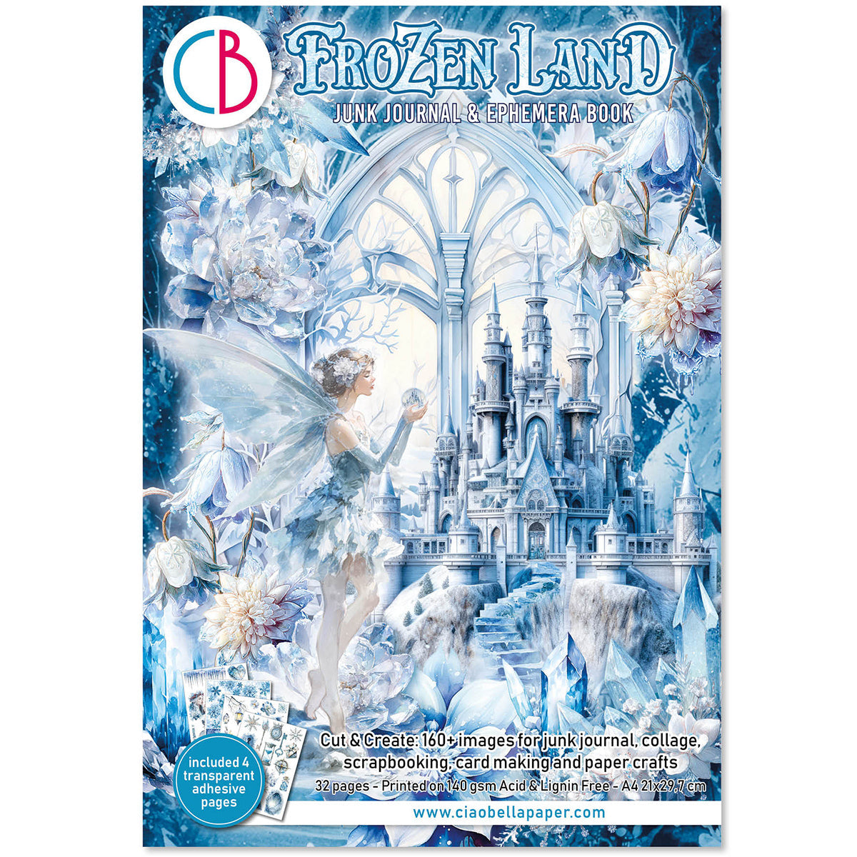 Frozen Land Junk Journal Ephemera Book A4 32/Pkg