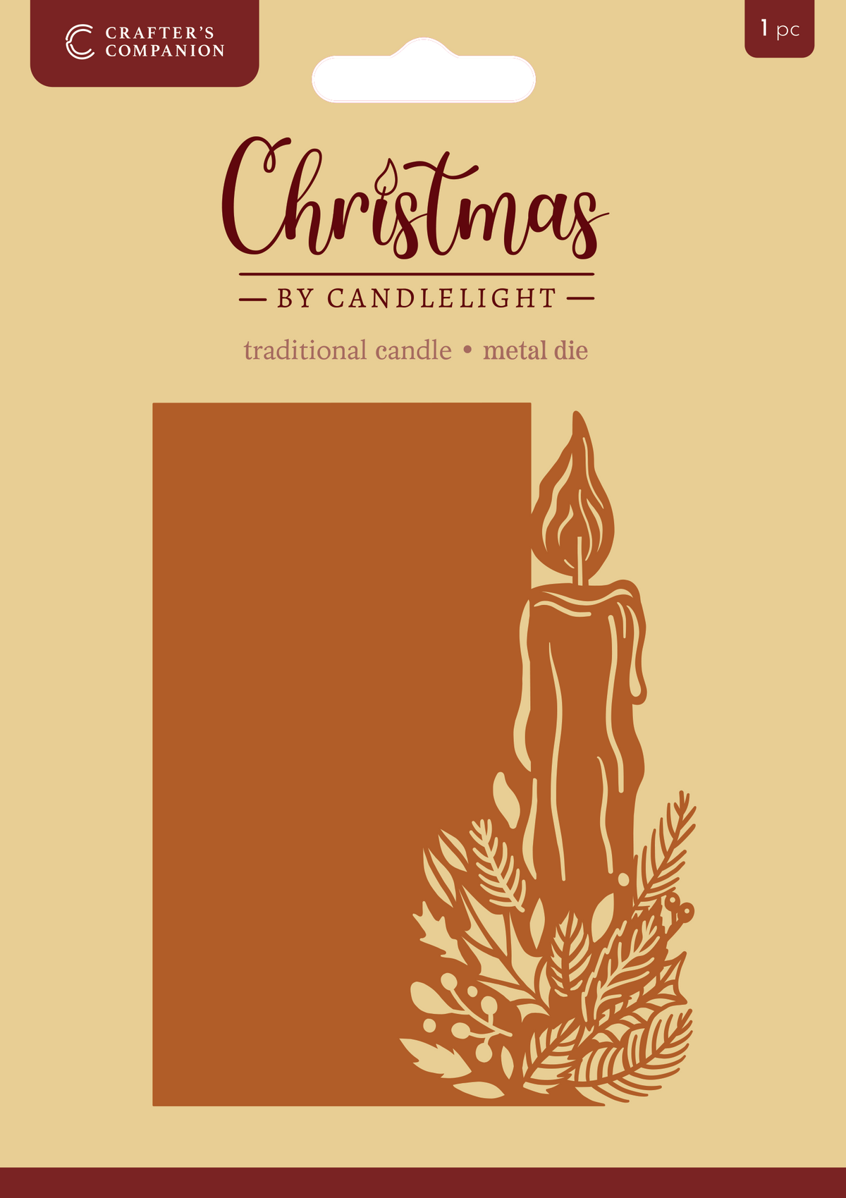 Christmas by Candlelight Metal Die Set - Traditional Candle 