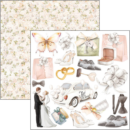 Bloc de papiers à découper Always & Forever 15x15 cm 24 feuilles/paquet