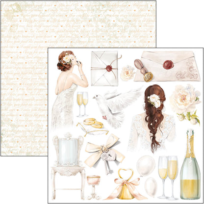 Bloc de papiers à découper Always & Forever 15x15 cm 24 feuilles/paquet