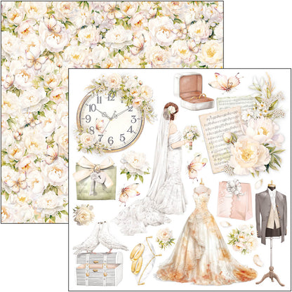 Bloc de papiers à découper Always & Forever 15x15 cm 24 feuilles/paquet