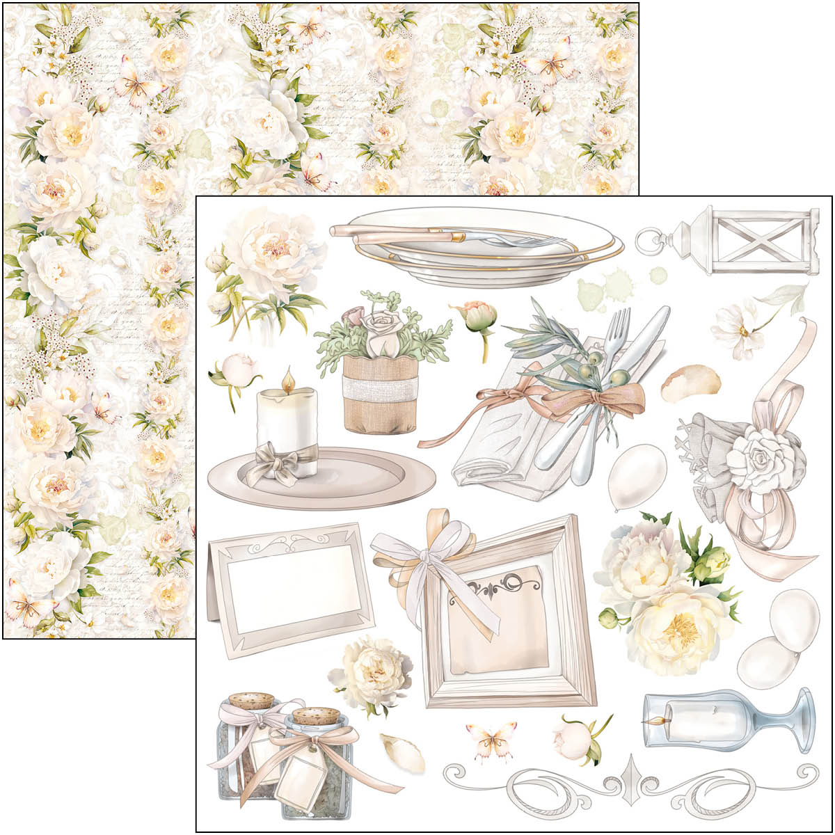 Bloc de papiers à découper Always & Forever 15x15 cm 24 feuilles/paquet