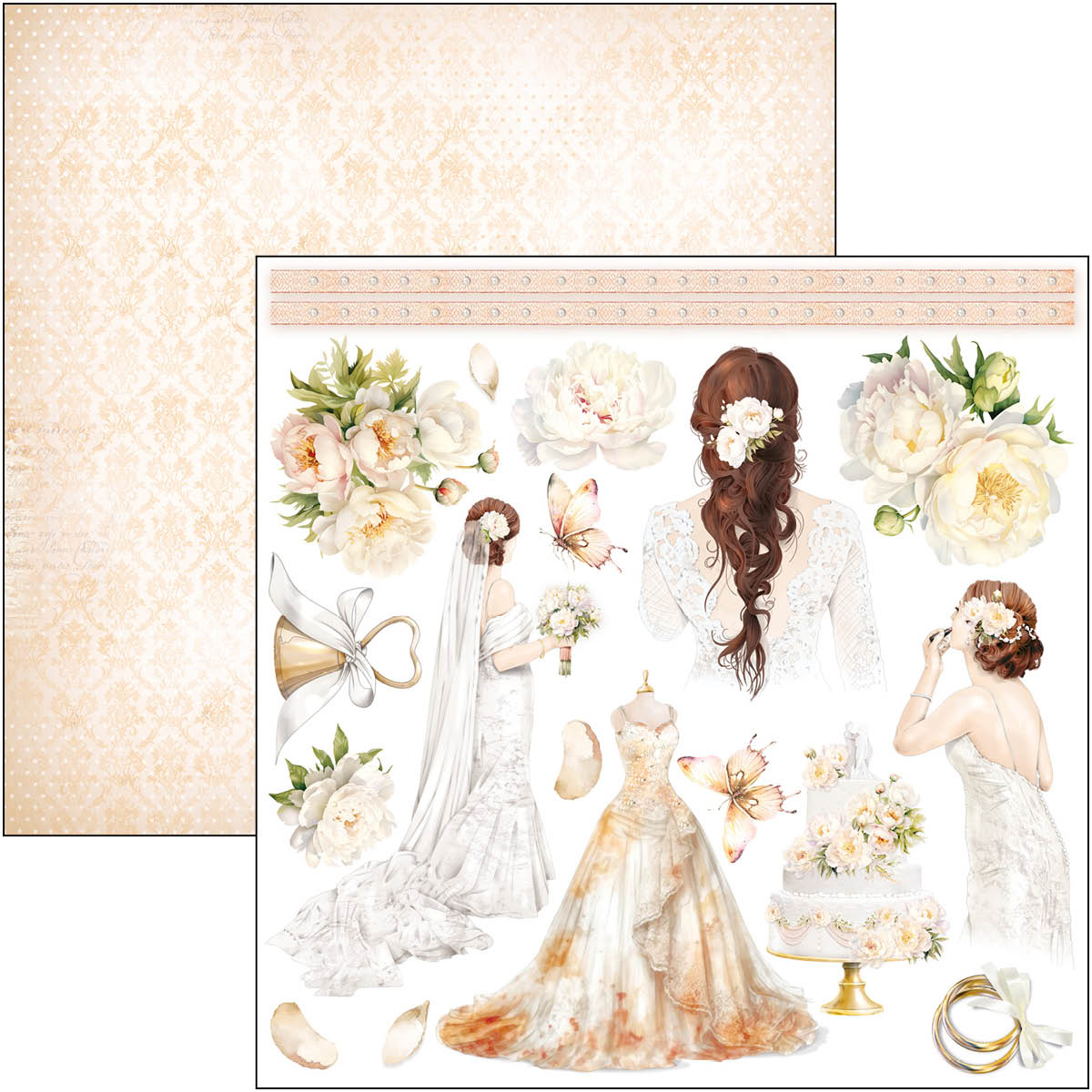 Bloc de papiers à découper Always & Forever 15x15 cm 24 feuilles/paquet