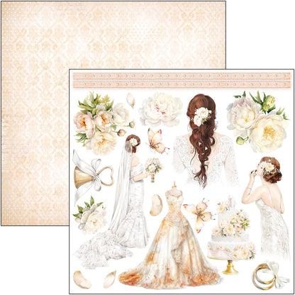 Bloc de papiers à découper Always & Forever 15x15 cm 24 feuilles/paquet