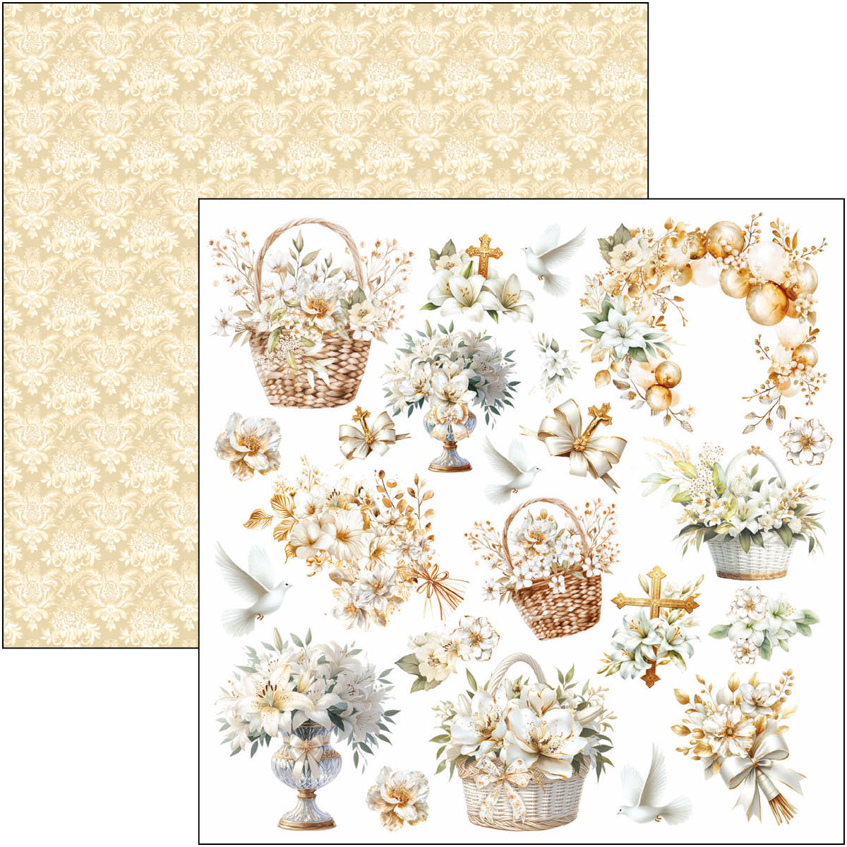 Bloc de papiers à découper Blessing Day 15x15cm 24 feuilles/paquet