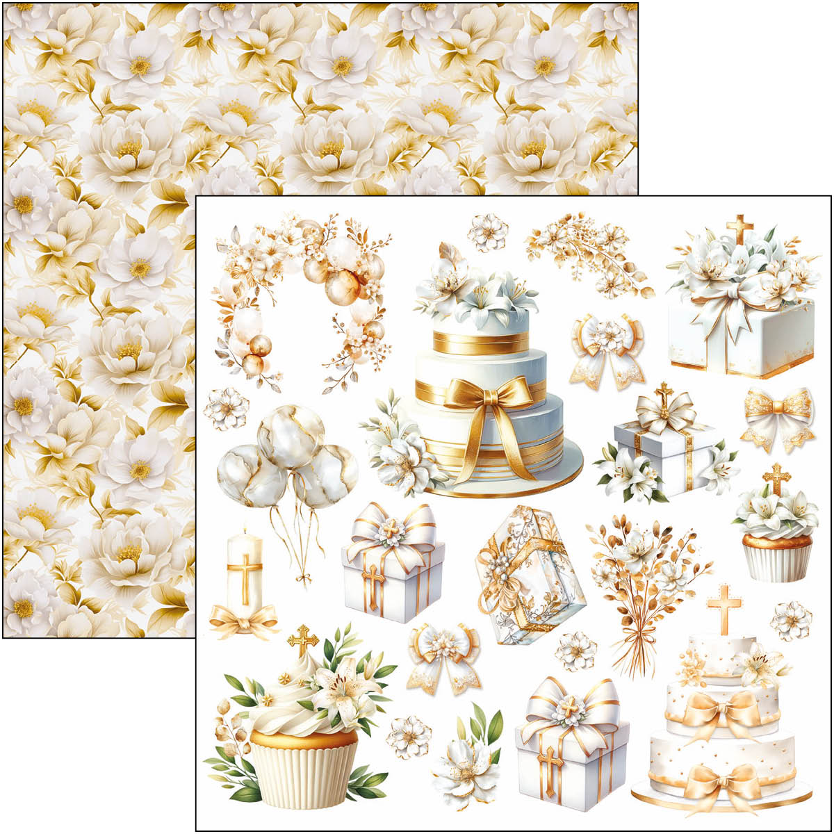 Bloc de papiers à découper Blessing Day 15x15cm 24 feuilles/paquet