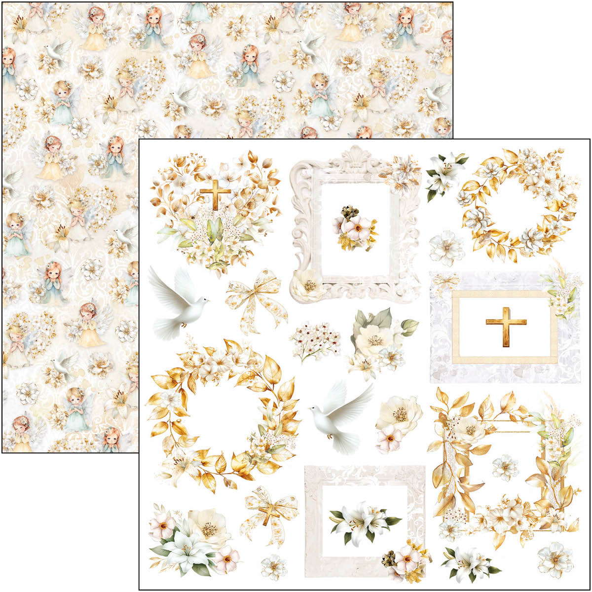 Bloc de papiers à découper Blessing Day 15x15cm 24 feuilles/paquet