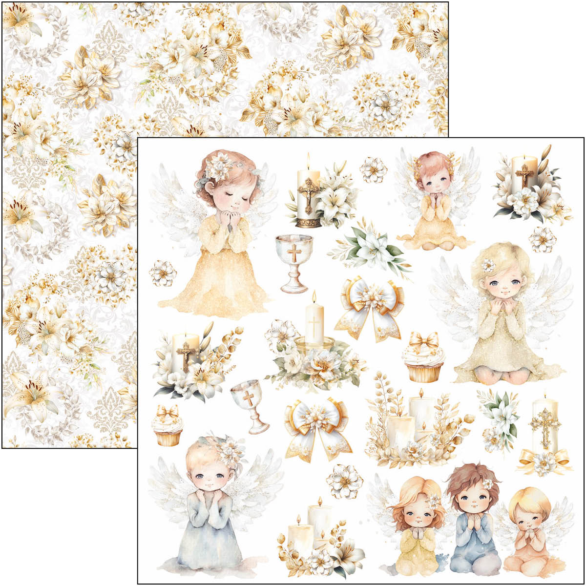 Bloc de papiers à découper Blessing Day 15x15cm 24 feuilles/paquet