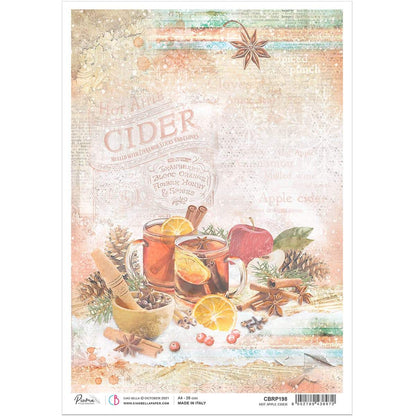 Ciao Bella Papier de Riz A4 Cidre de Pomme Chaud