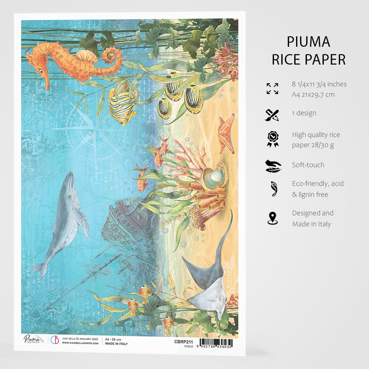 Ciao Bella Papier de Riz A4 Le Naufrage