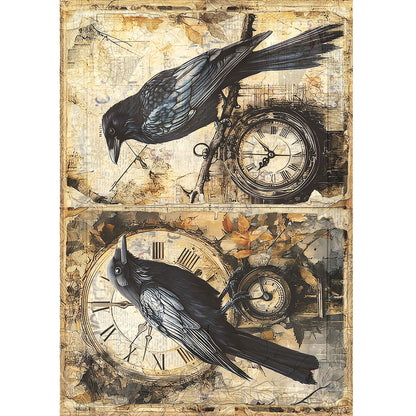 Papier de riz A5 ASSORTI 8 feuilles/paquet Dark Academia