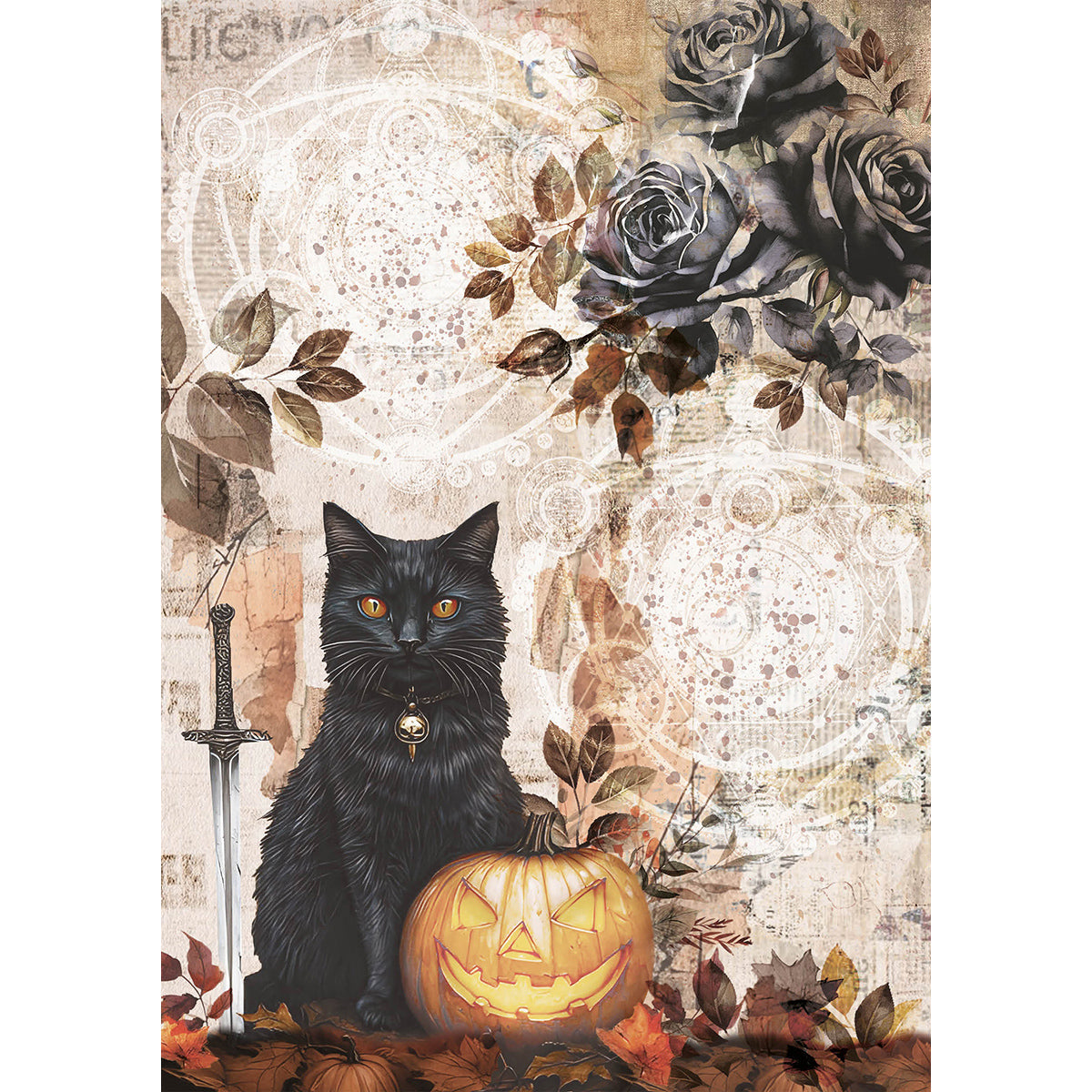 Papier de riz A5 ASSORTI 8 feuilles/paquet Dark Academia