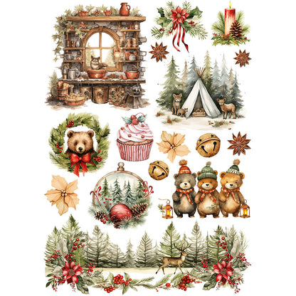 Papier de Riz A5 ASSORTI 8/Paquet Cacao Chaud & Houx