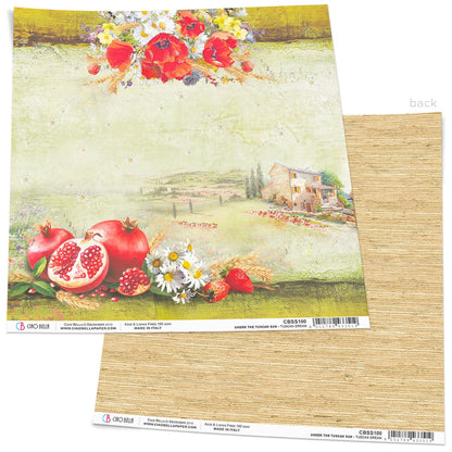 Ciao Bella Tuscan Dream Feuille de papier 30,5x30,5cm 1 feuille