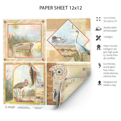 Ciao Bella Delta Cards Feuille de papier 30,5x30,5 cm 1 feuille