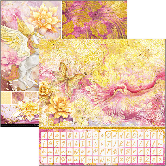 Bloc de papiers « Motifs éthérés » 30x30 cm 8 feuilles/paquet