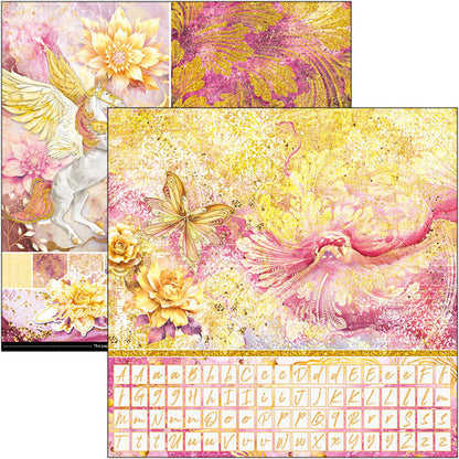 Bloc de papiers « Motifs éthérés » 30x30 cm 8 feuilles/paquet