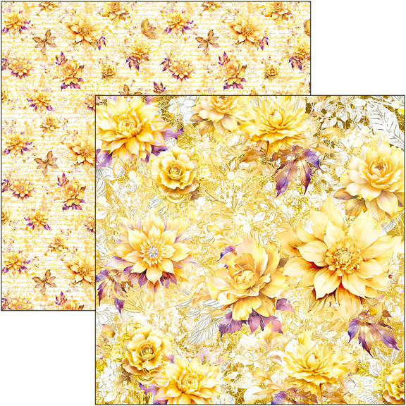 Bloc de papiers « Motifs éthérés » 30x30 cm 8 feuilles/paquet