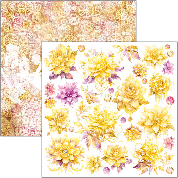Bloc de papiers « Motifs éthérés » 30x30 cm 8 feuilles/paquet