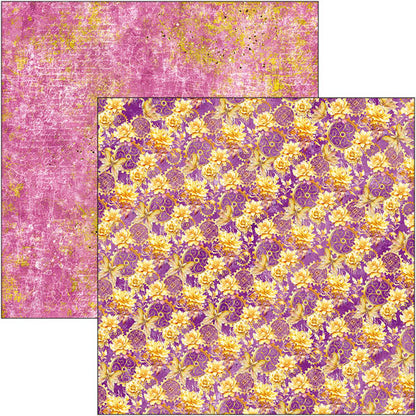 Bloc de papiers « Motifs éthérés » 30x30 cm 8 feuilles/paquet