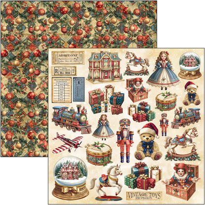 Bloc de motifs Les Jouets 30,5 x 30,5 cm 8 pces