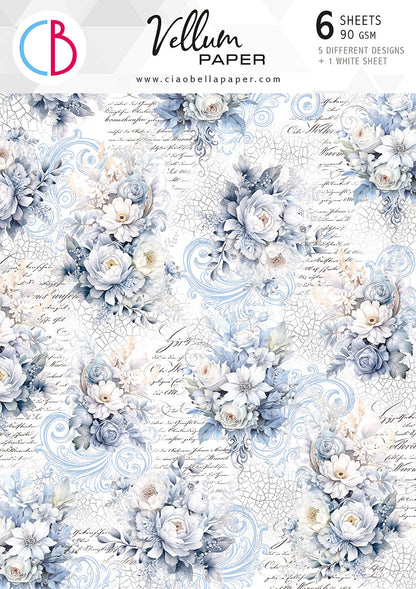 Motifs papier Vélin Minuit Magique A4 6/paq.