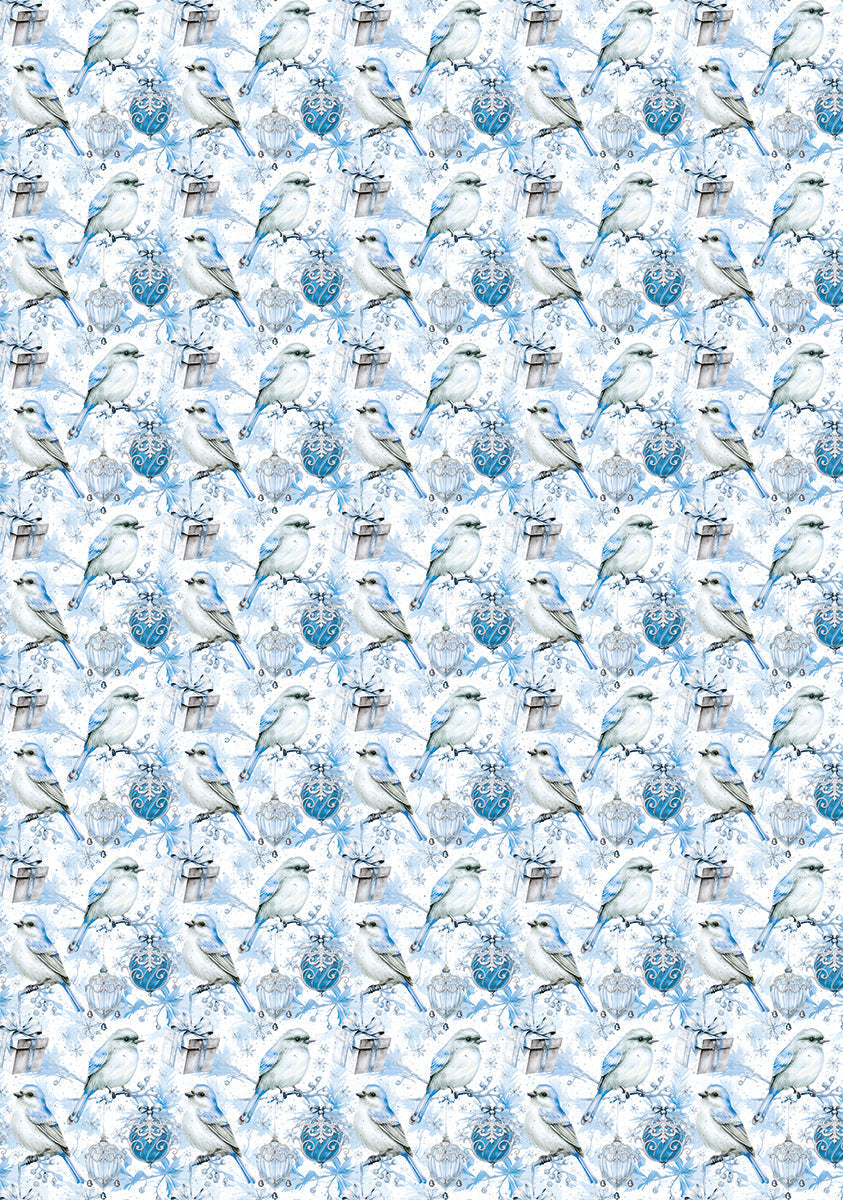 Vellum Elegance of Blue Paper Patterns A4 6/Pkg