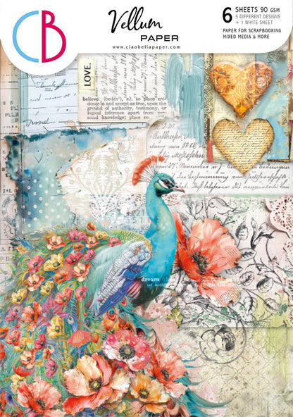 Bloc de papiers à motifs Majestic Dream Vélin A4 6 feuilles/paquet