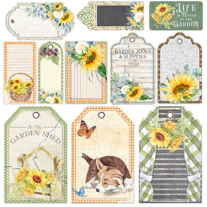 Ciao Bella Vellum Farmhouse Garden Découpes à la main 15x15cm 6/Paquet