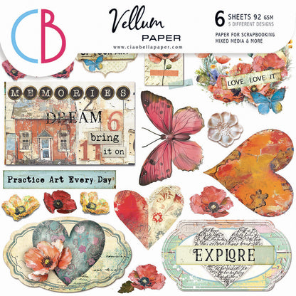 Vellum Majestic Dream découpe fantaisie 6"x6" 6/paquet