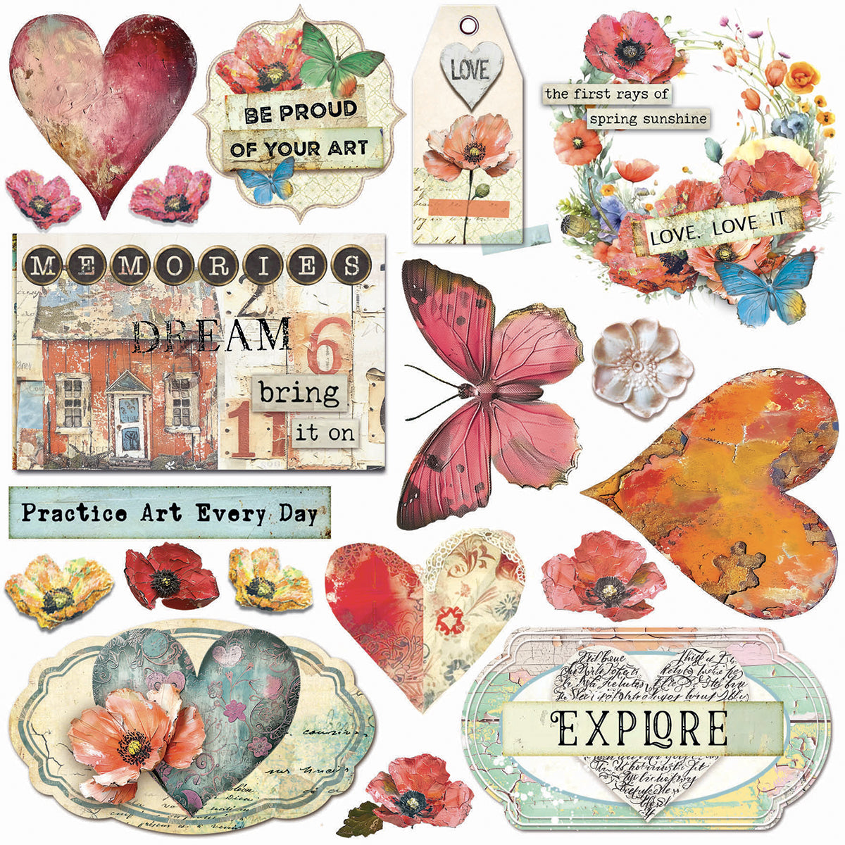 Vellum Majestic Dream découpe fantaisie 6"x6" 6/paquet